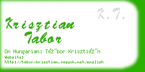 krisztian tabor business card